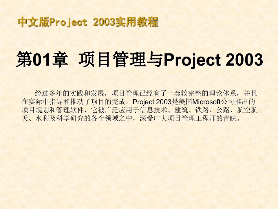 中文版Project2003实用教程