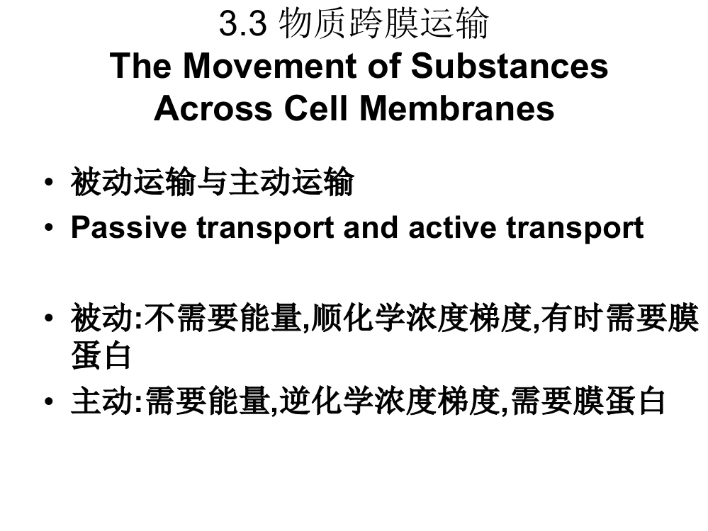 物质的跨莫运输到胞间连丝ppt课件