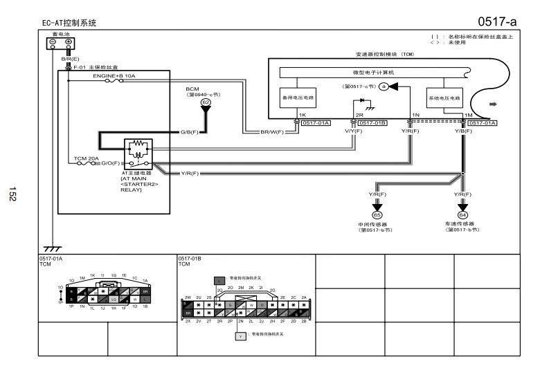 2009款马自达M6睿翼自动变速器电控系统电路图手册