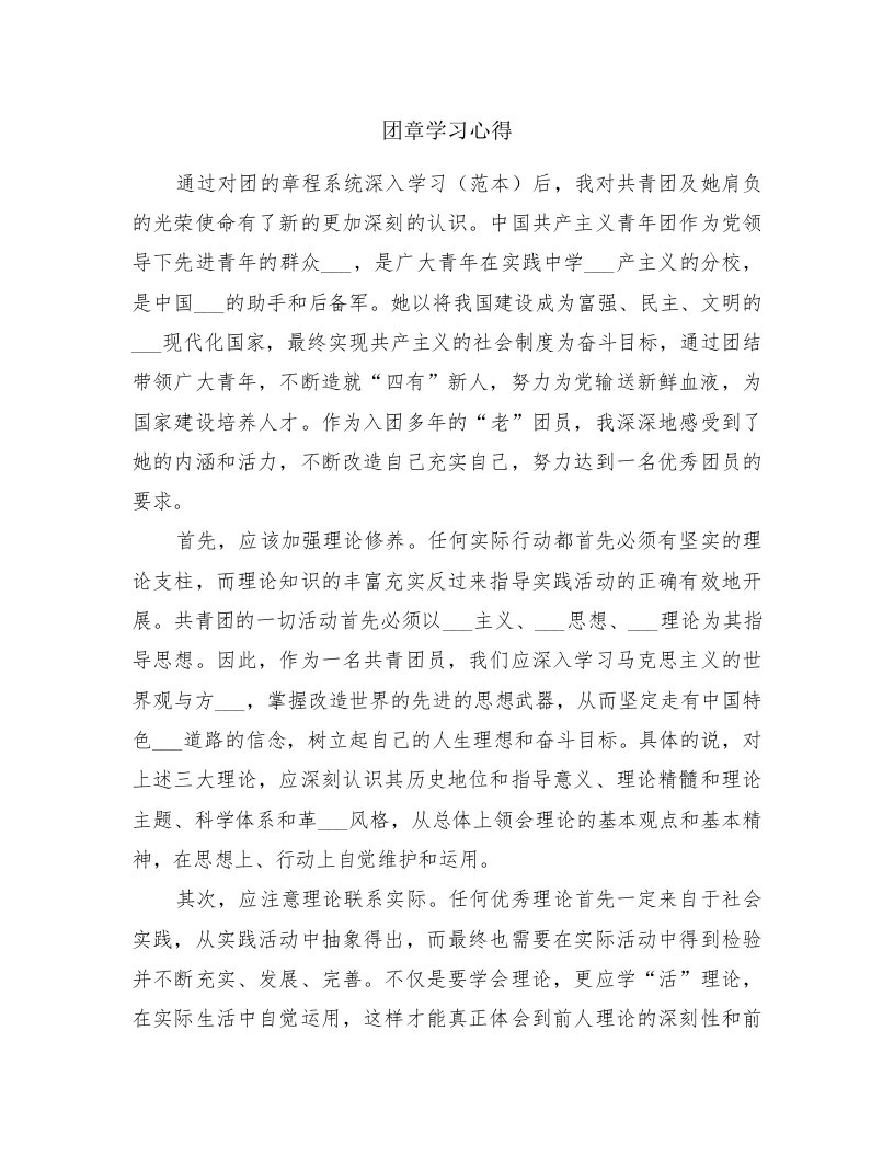 团章学习心得