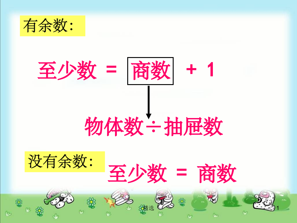 鸽巢问题的计算总结ppt课件