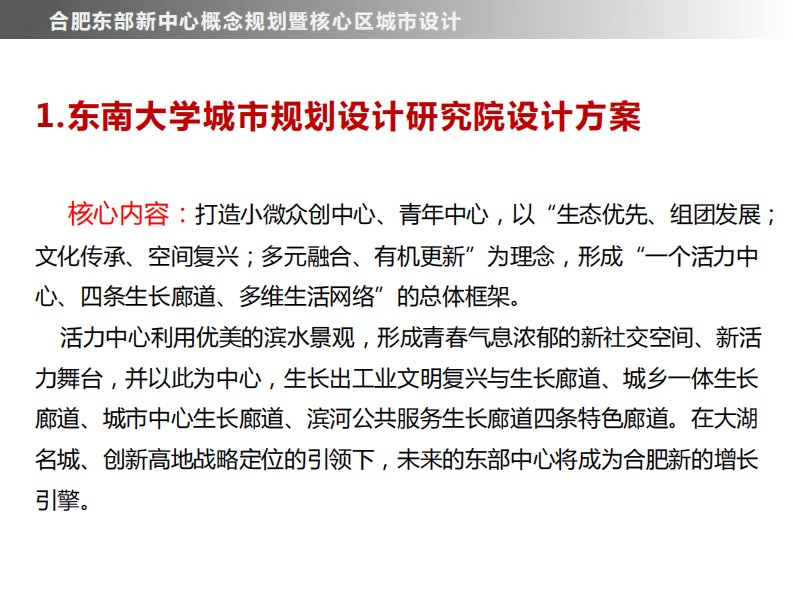 (概念规划与城市设计)合肥东部新中心概念规划与核心区城市设计-东南大学规划院