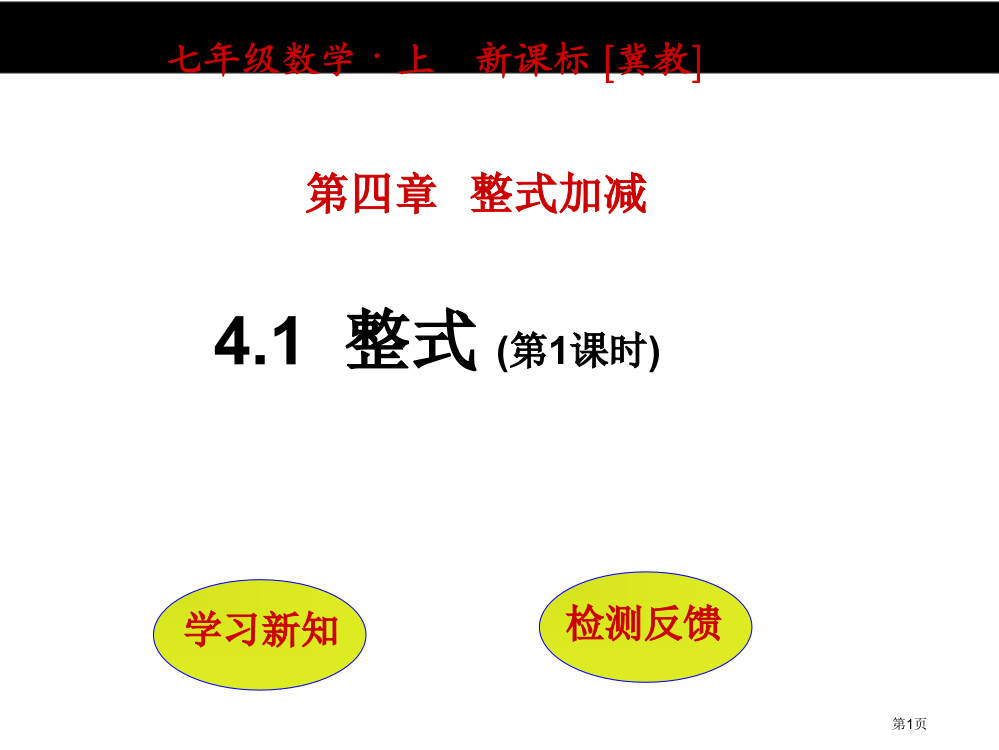 整式PPT市名师优质课比赛一等奖市公开课获奖课件