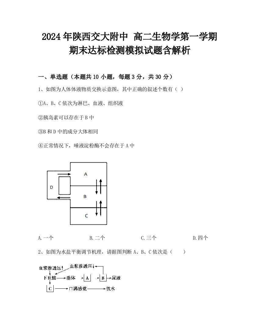 2024年陕西交大附中