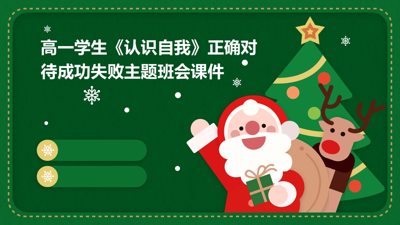 高一学生《认识自我》正确对待成功失败主题班会课件