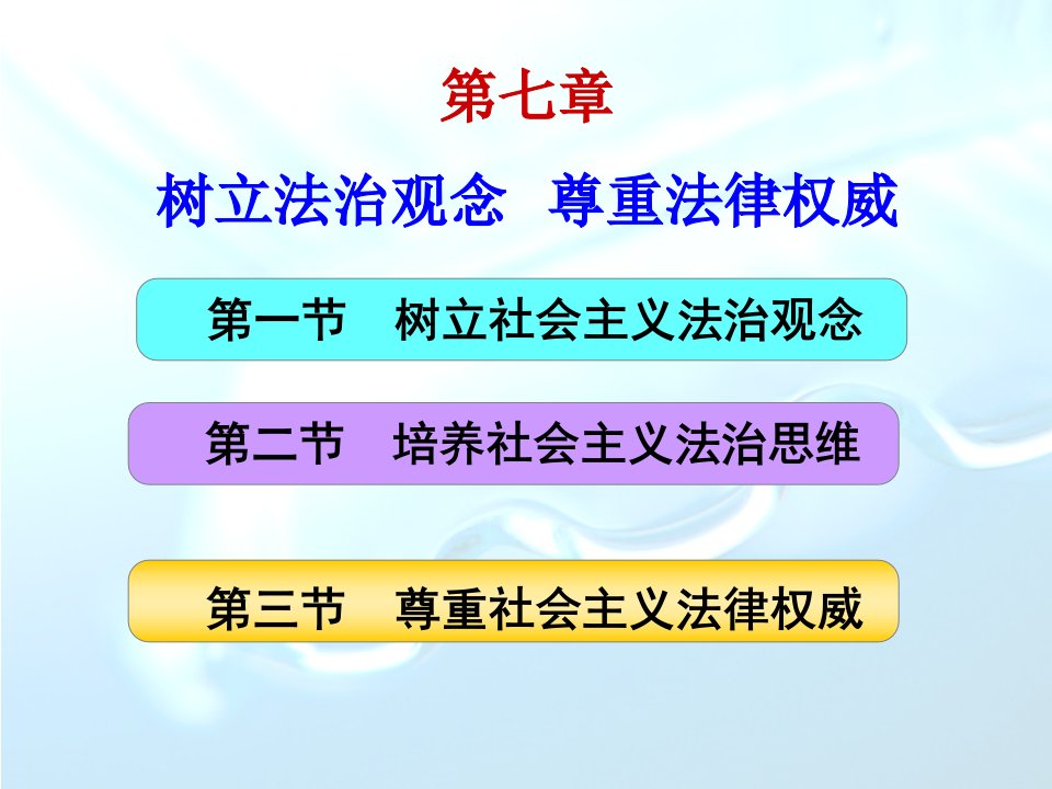 树立法治观念尊重法律权威