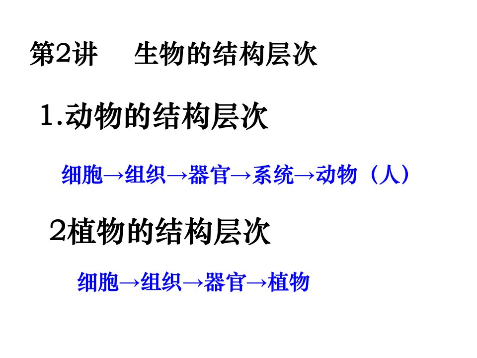 细胞组织器官系统