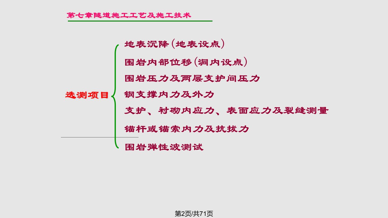 隧道施工工艺及施工技术监控量测