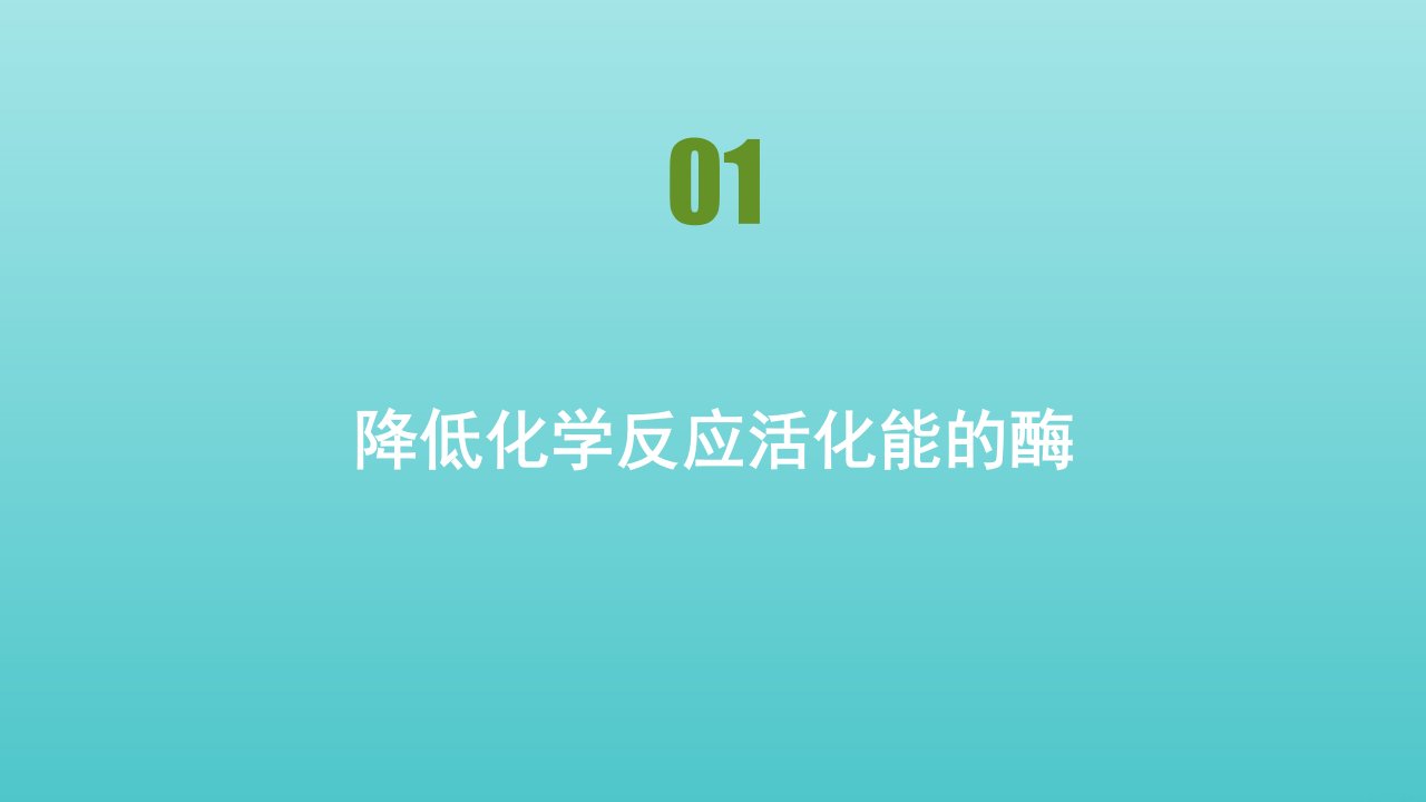 新教材高中生物第5章细胞的能量供应和利用第1节降低化学反应活化能的酶课件新人教版必修1