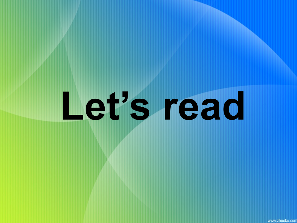 六年级上册第二单元Let’sread