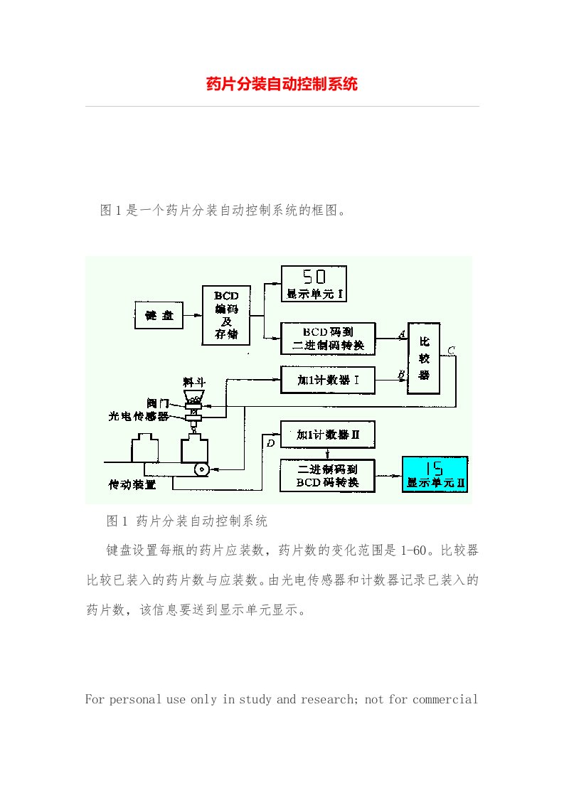 药片分装自动控软件系统