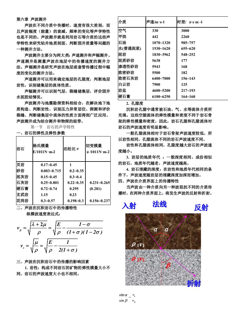 矿场地球物理课件第六章声波测井