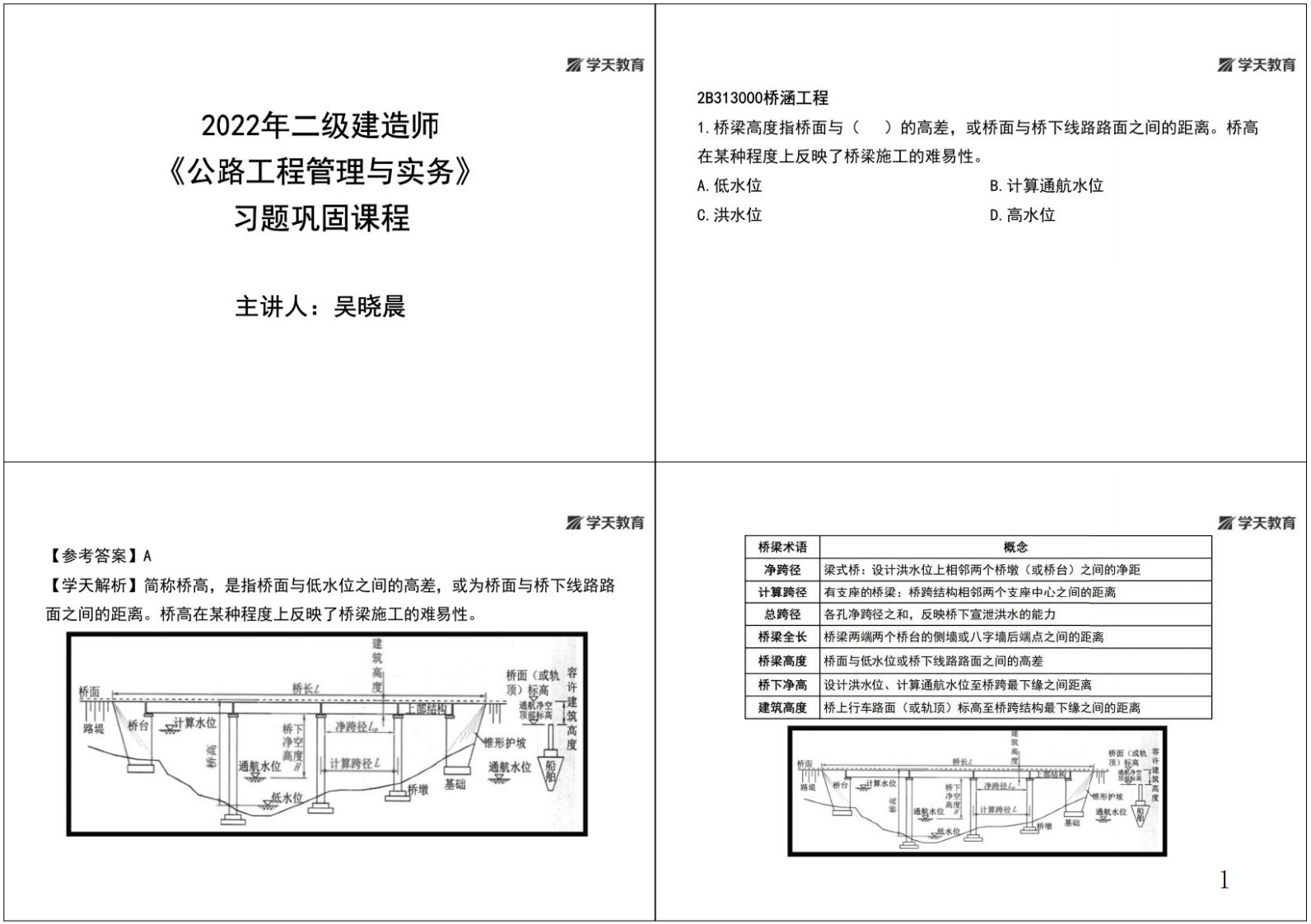 桥涵工程习题巩固讲义