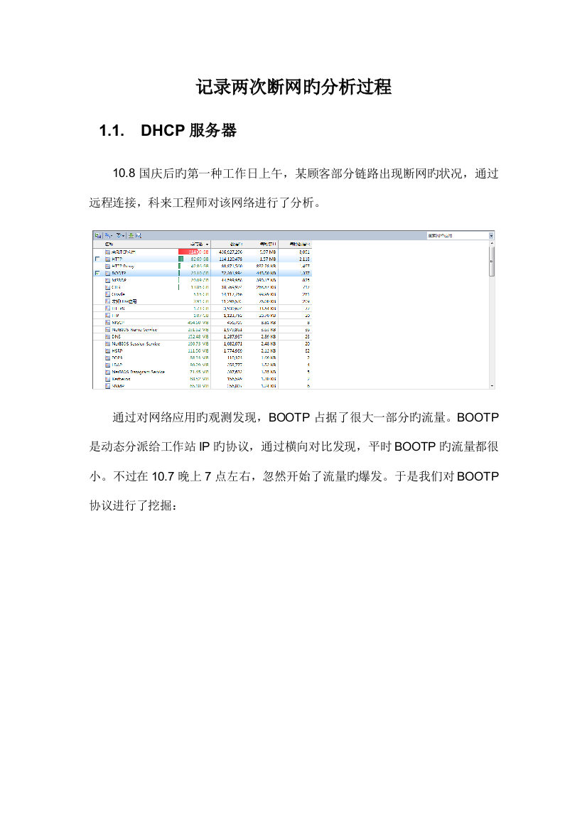 案例记录两次断网的分析过程解决方案