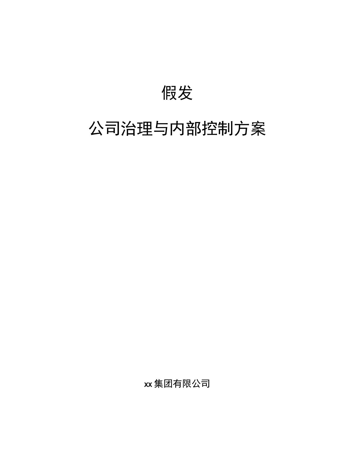 假发公司治理与内部控制方案