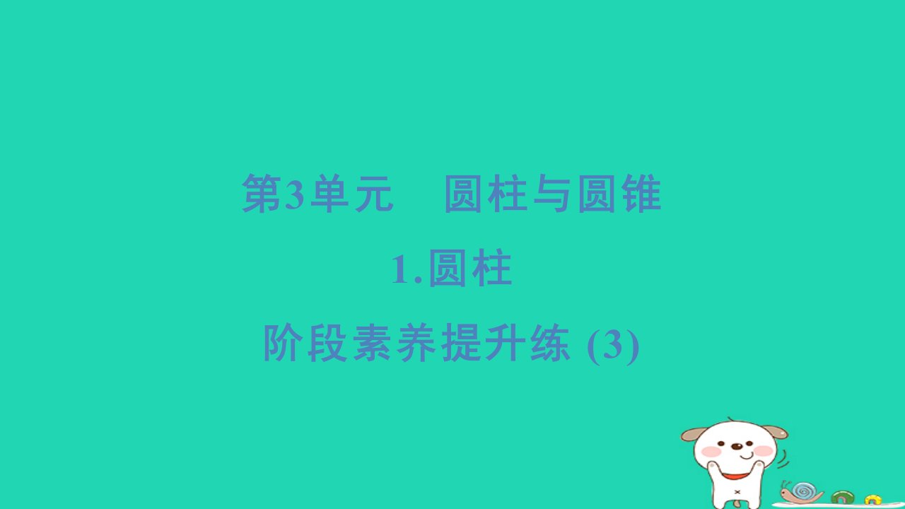 浙江省2024六年级数学下册第3单元圆柱与圆锥阶段素养提升练课件新人教版