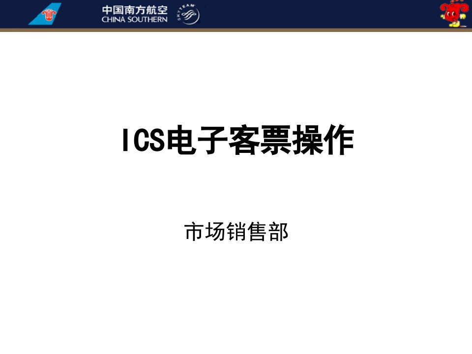 ICS电子客票操作