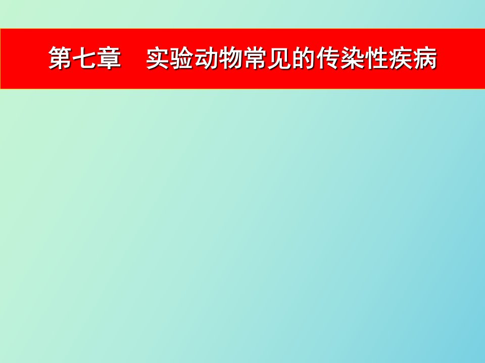 实验动物常见的传染性疾病