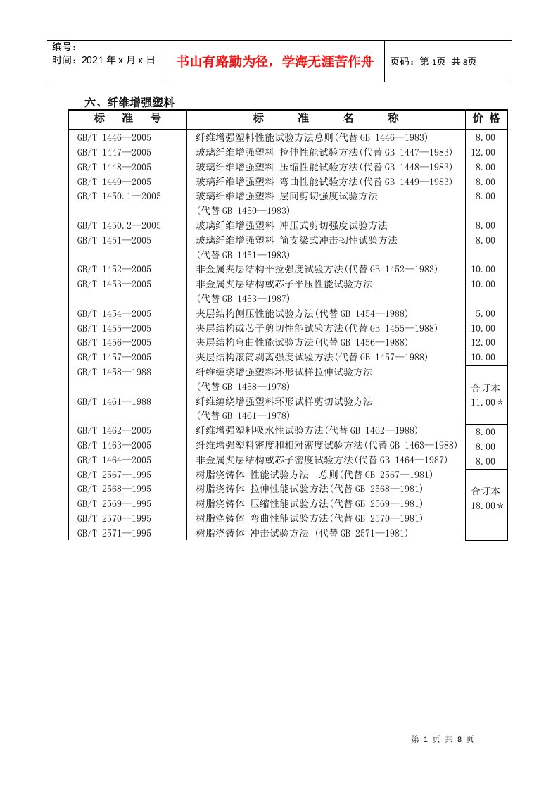 六、纤维增强塑料