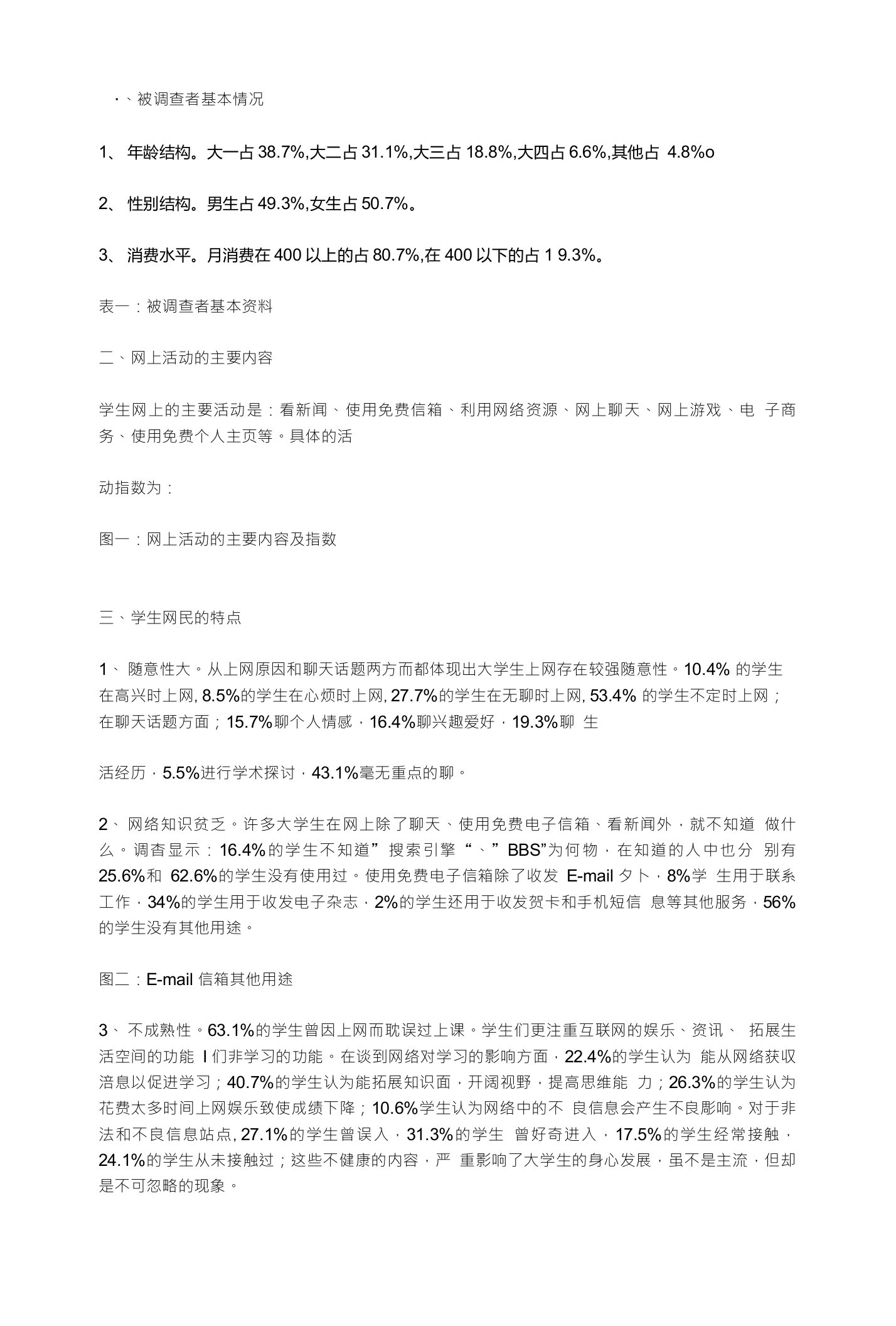 大学生网络文化调查报告