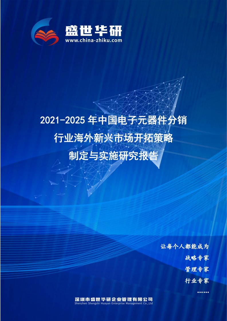 2021-2025年中国电子元器件分销行业海外新兴市场开拓策略制定与实施研究报告