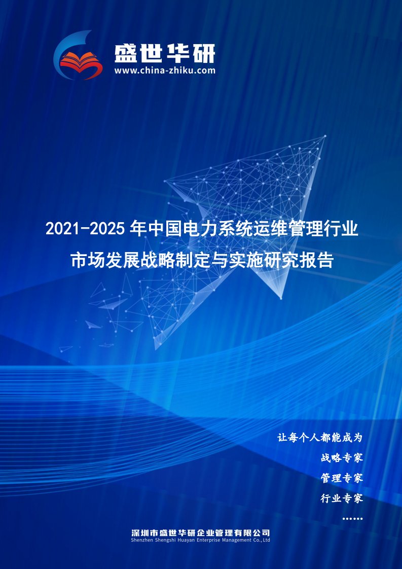 2021-2025年中国电力系统运维管理行业市场发展战略制定与实施研究报告