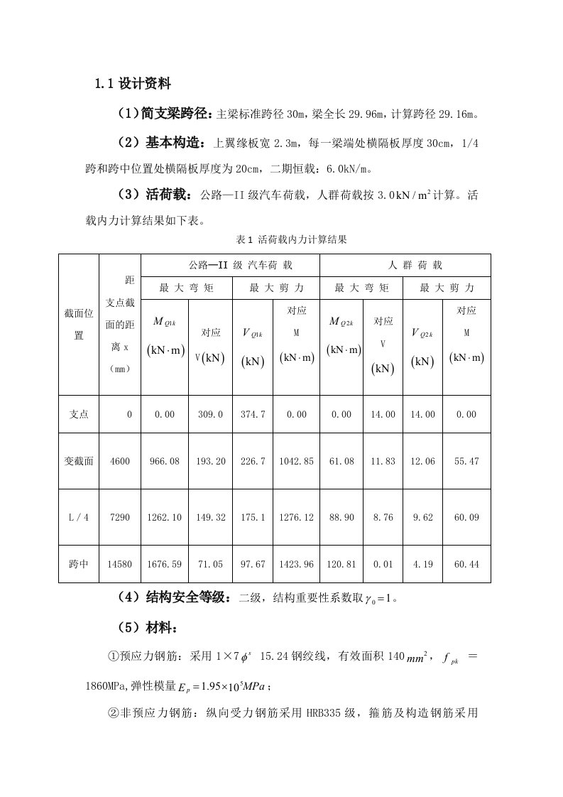 预应力混凝土简支梁计算