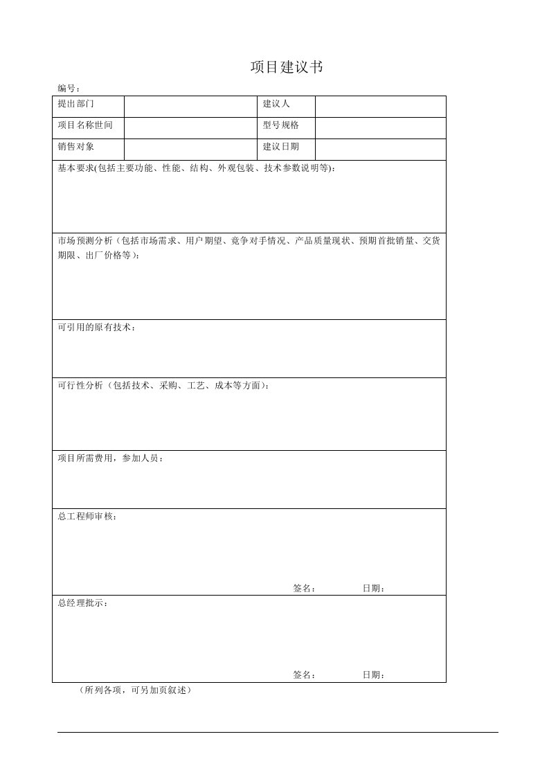 ISO9001设计开发全套表格