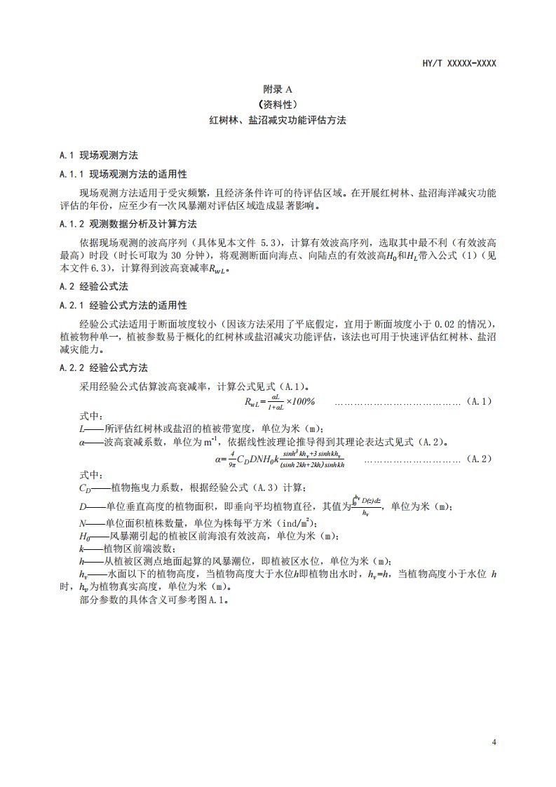 红树林、盐沼减灾功能评估方法、高衰减率参考说明