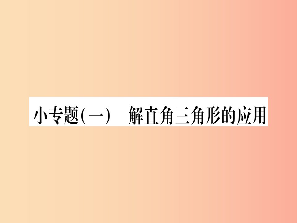 （江西专版）2019届九年级数学下册