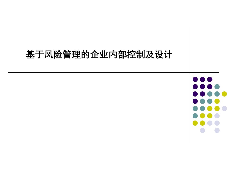 2008年3月《企业内部控制和风险管理》讲义资料(ppt