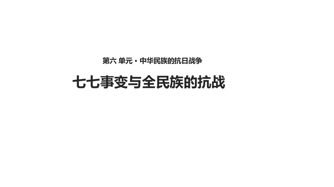 人教版八年级上册历史19课《七七事变与全民族的抗战》课件