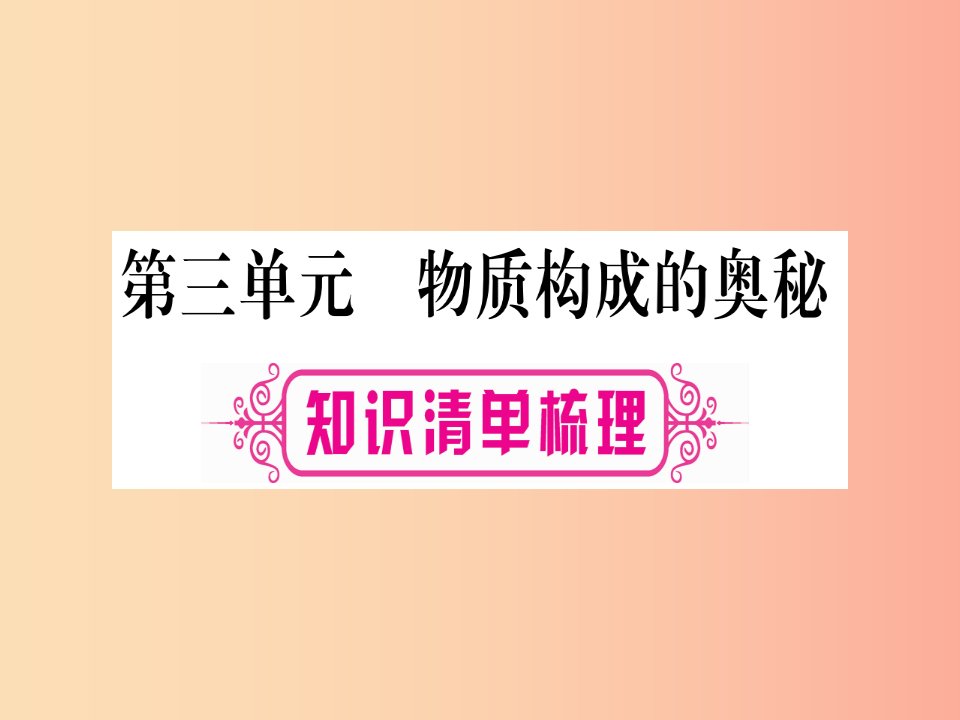 2019年中考化学准点备考复习第一部分教材系统复习第3讲物质构成的奥秘课件新人教版