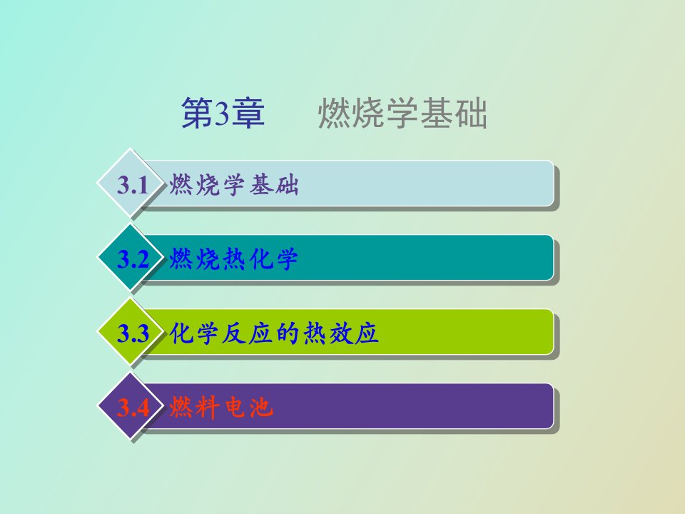 汽车发动机原理第三章燃烧学基础