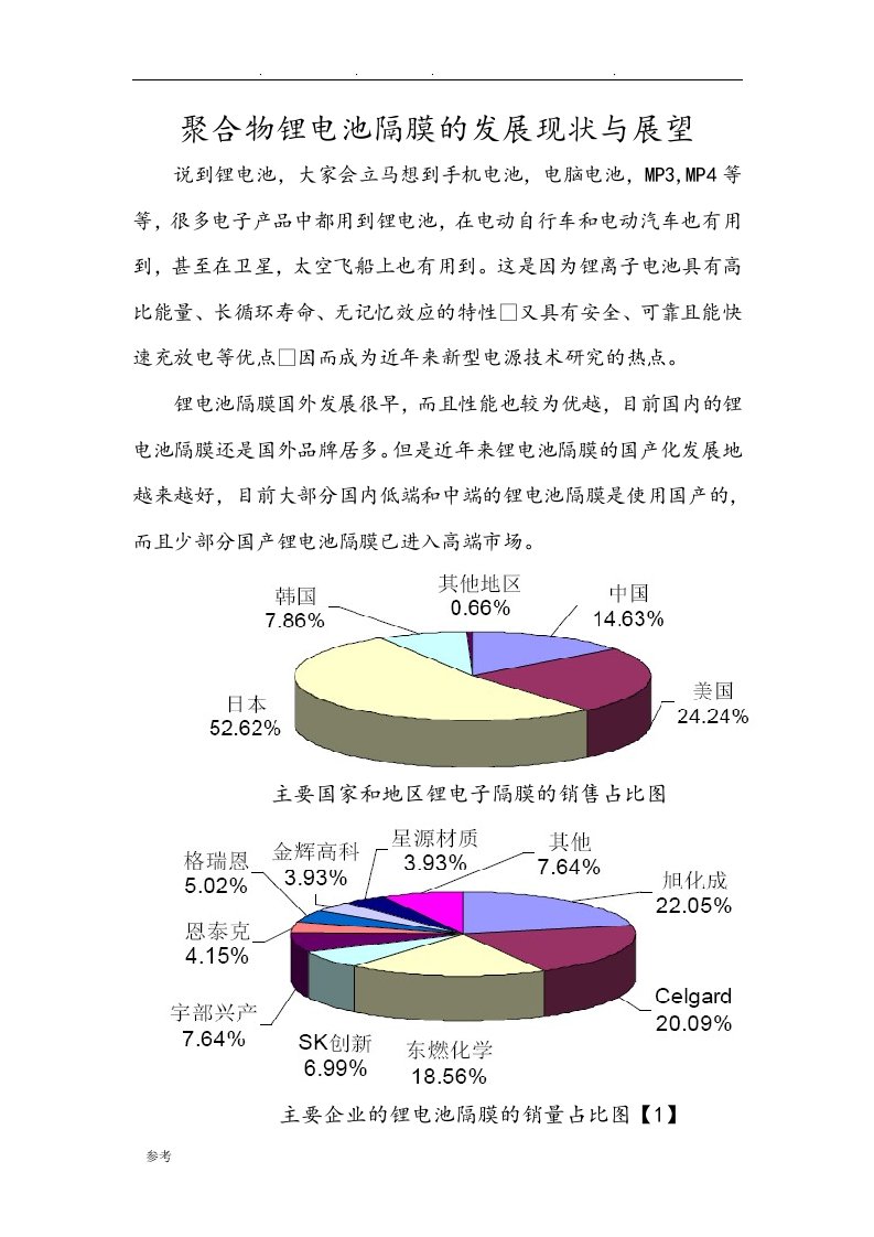 聚合物锂电池隔膜的发展现状与展望