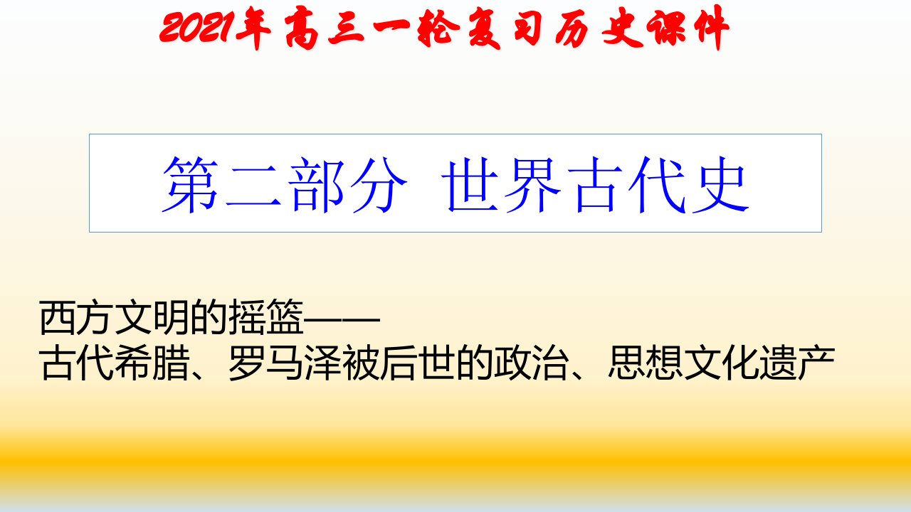 高考历史复习世界古代史古罗马法ppt课件