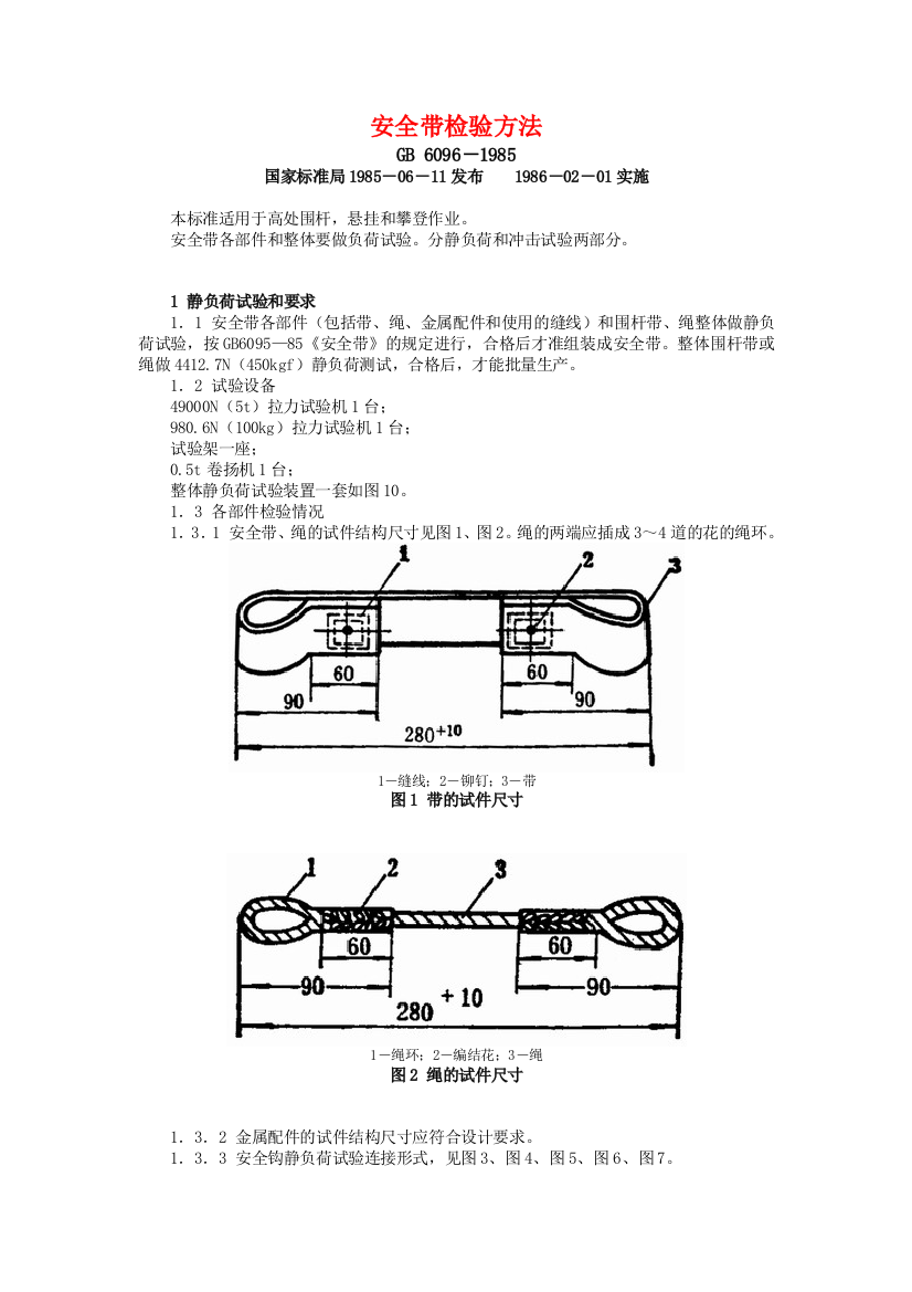 安全带测试方法