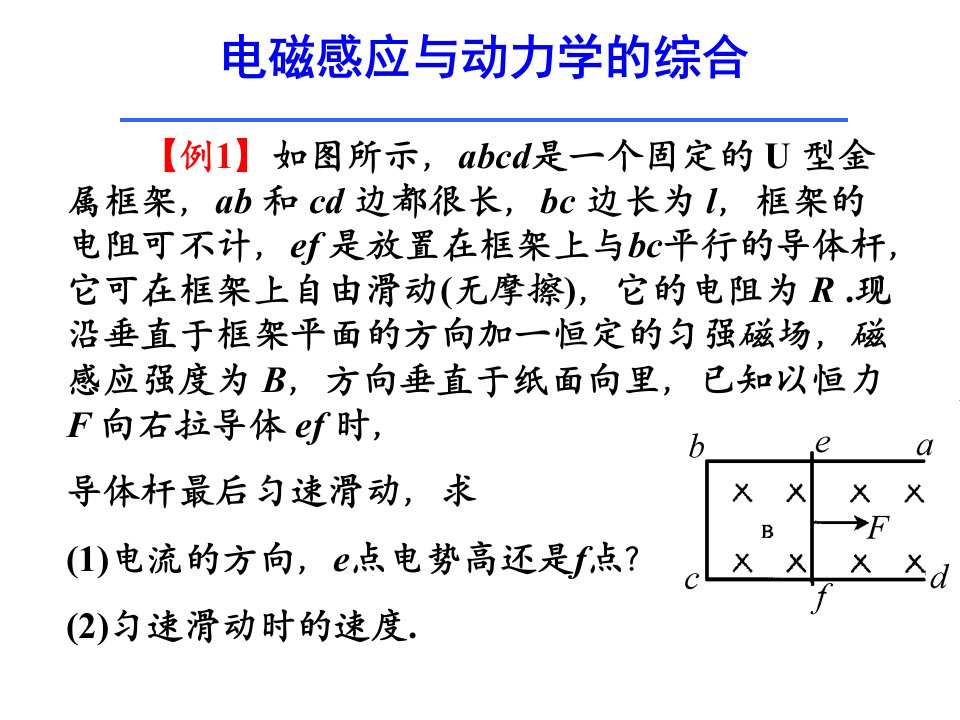 电磁感应力学综合