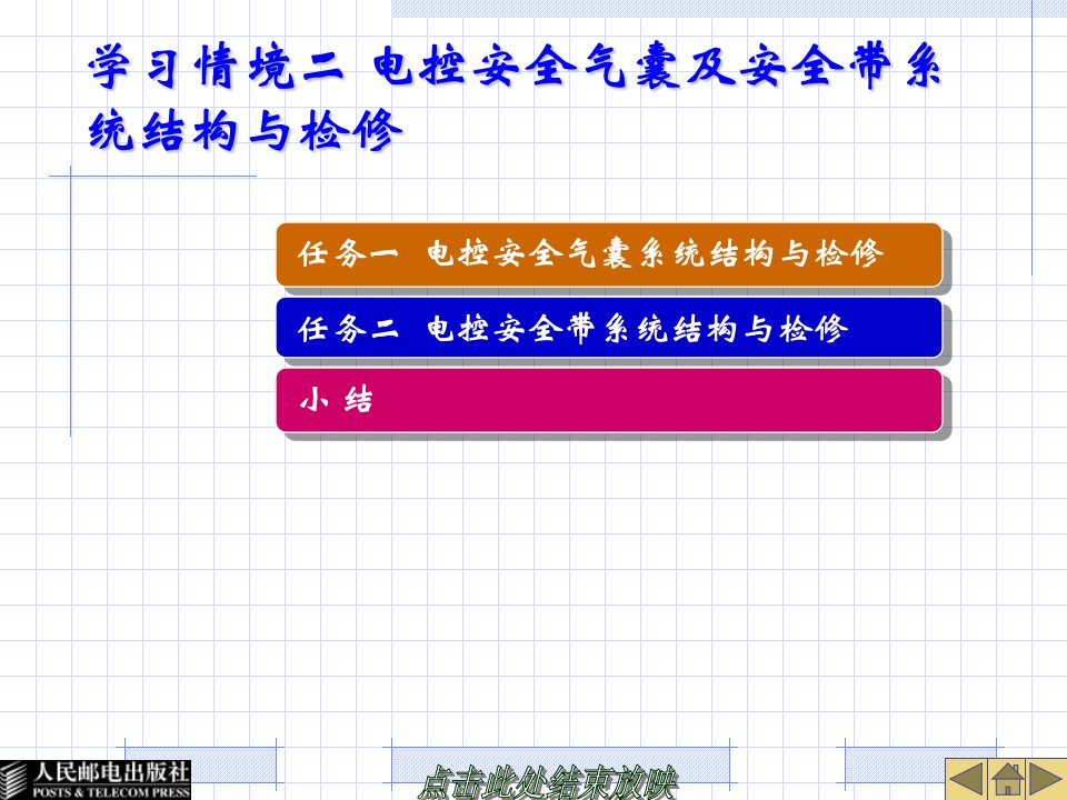 学习情境二电控安全气囊及安全带系统结构与检修