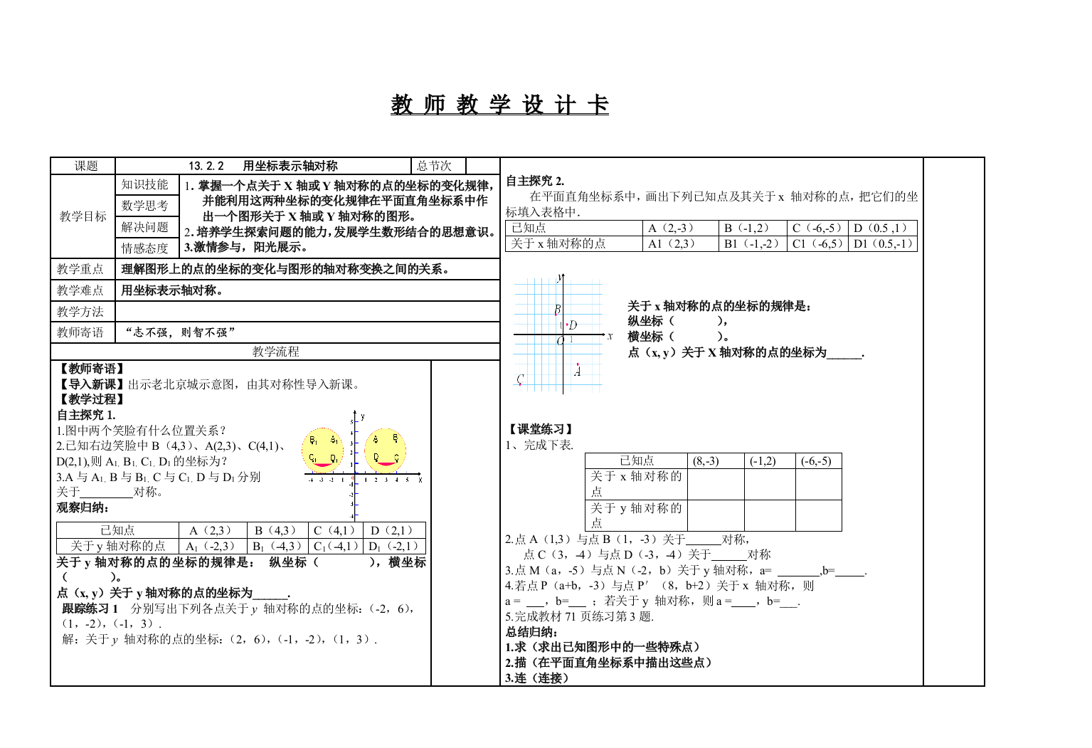 1322用坐标表示轴对称