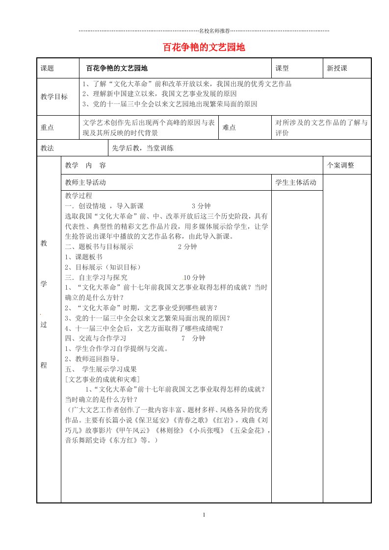 江苏省新沂市第二中学初中八年级历史下册