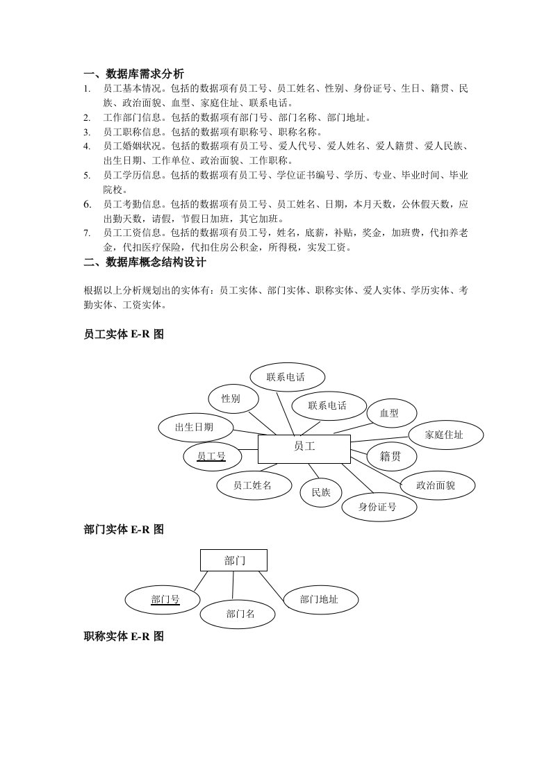 数据库课程设计-人事管理系统