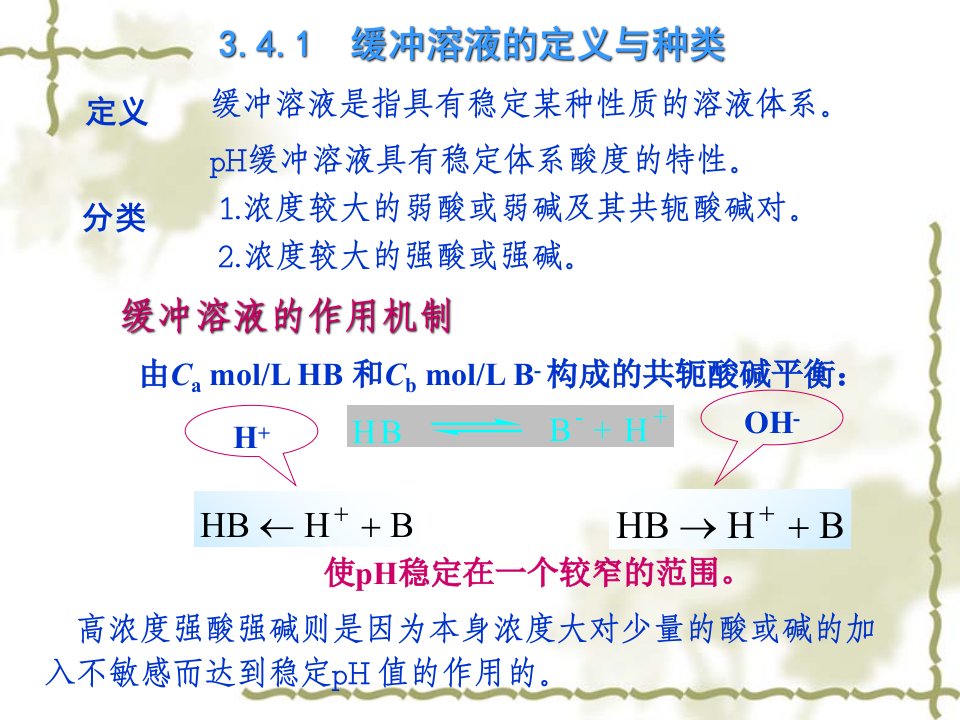 分析化学第3章缓冲溶液ppt课件