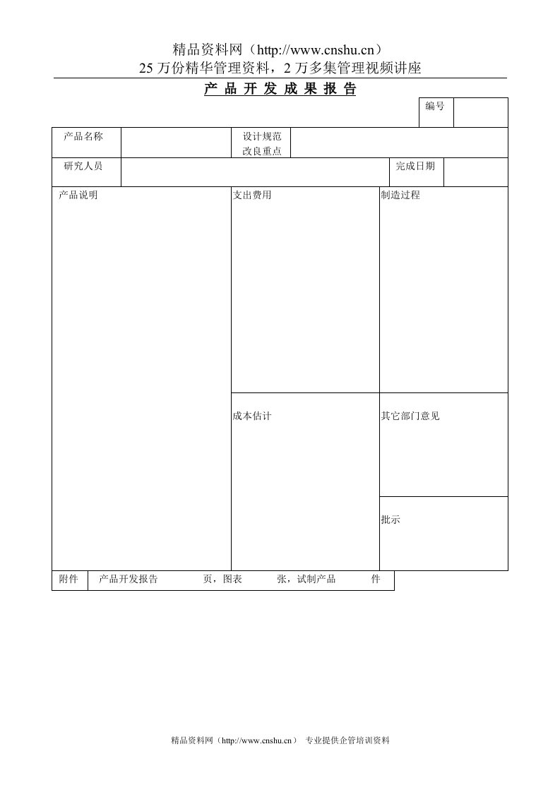 产品开发成果报