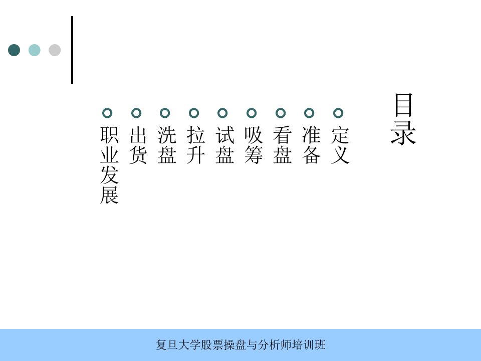 操盘手技术培训