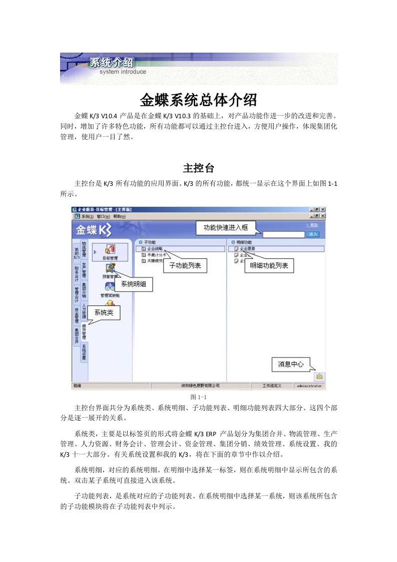 金蝶参考资料K3主控台与系统工具用户手册V10.2