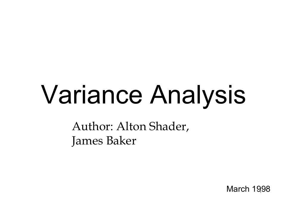 VarianceAnalysis(英文版)