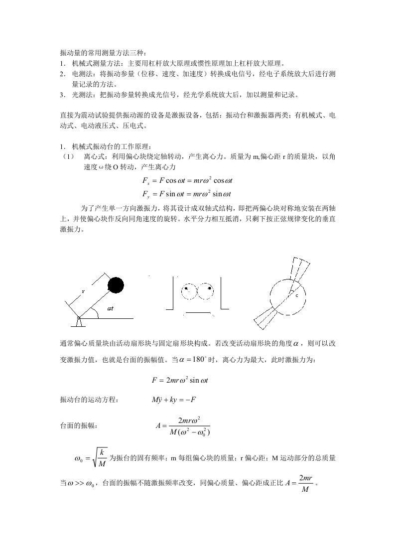 振动量的常用测量方法三种