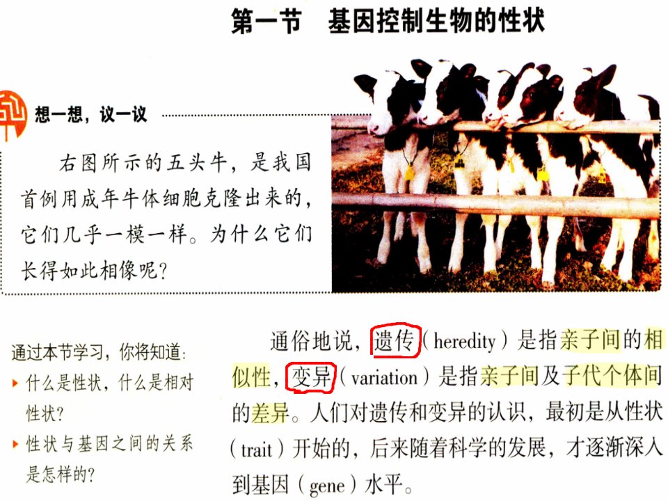 基因控制生物的性状课堂PPT