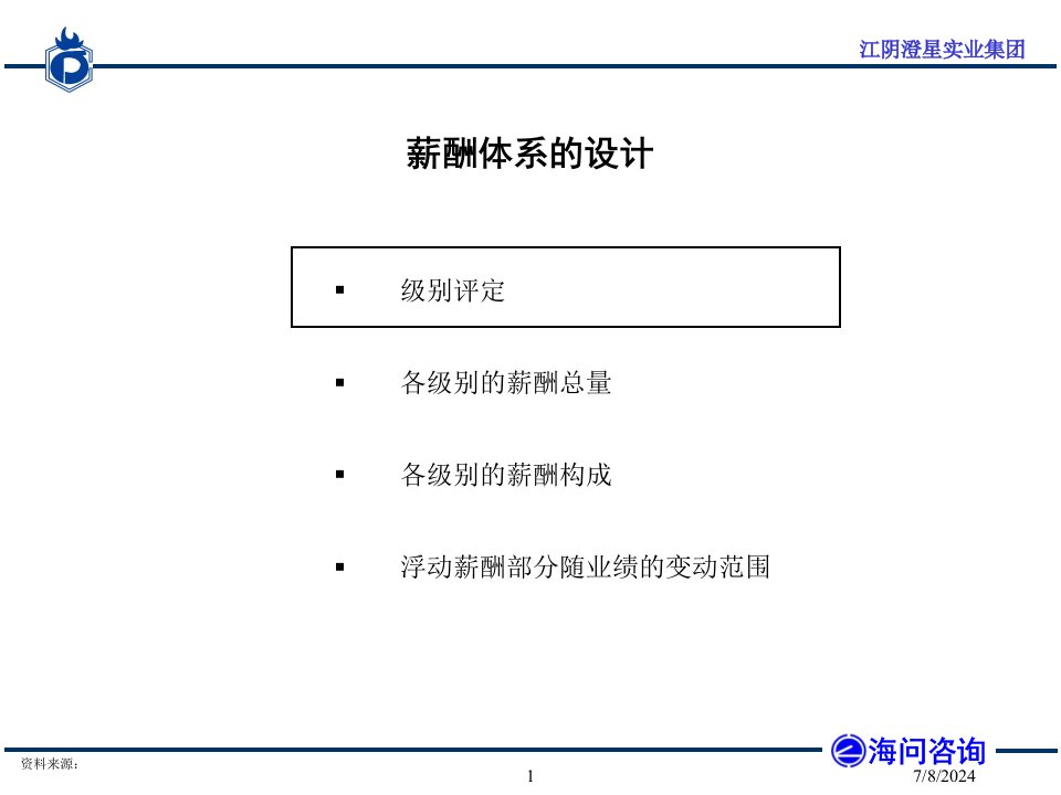 某咨询公司做的薪酬方案与绩效考核体系PPT91页